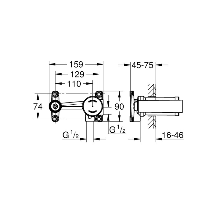Прихована частина змішувача для раковини Grohe Non Rapido OHM (23571000) Прихована частина змішувача для раковини Grohe Non Rapido OHM (23571000)