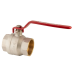 Кран кульовий Koer KR.214 - 2-1/2" FF ГГР (ручка "важіль" червона) (KR4950)