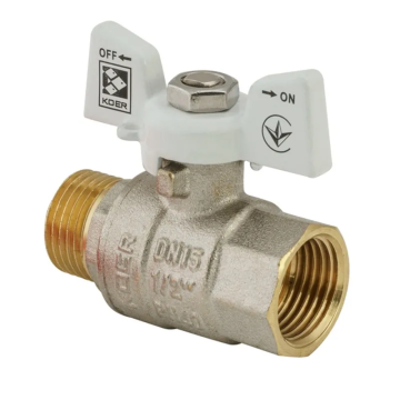 Кран кульовий KOER 1/2" ГШМ (KR.218.W) білий (KR0182)