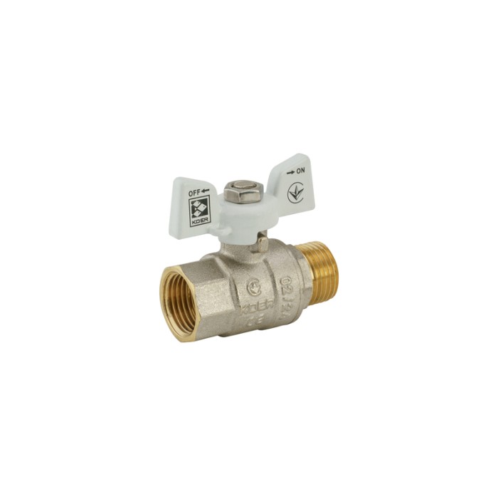 Кран кульовий KOER 1/2" ГШМ (KR.218.W) білий (KR0182) Кран кульовий KOER 1/2" ГШМ (KR.218.W) білий (KR0182)