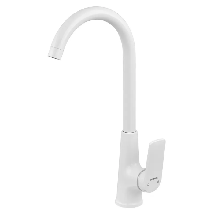Змішувач для кухні Plamix Lucas-011 SET White з підведенням (PM0714) Змішувач для кухні Plamix Lucas-011 SET White з підведенням (PM0714)