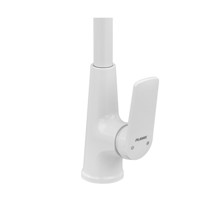 Змішувач для кухні Plamix Lucas-011 SET White з підведенням (PM0714) Змішувач для кухні Plamix Lucas-011 SET White з підведенням (PM0714)