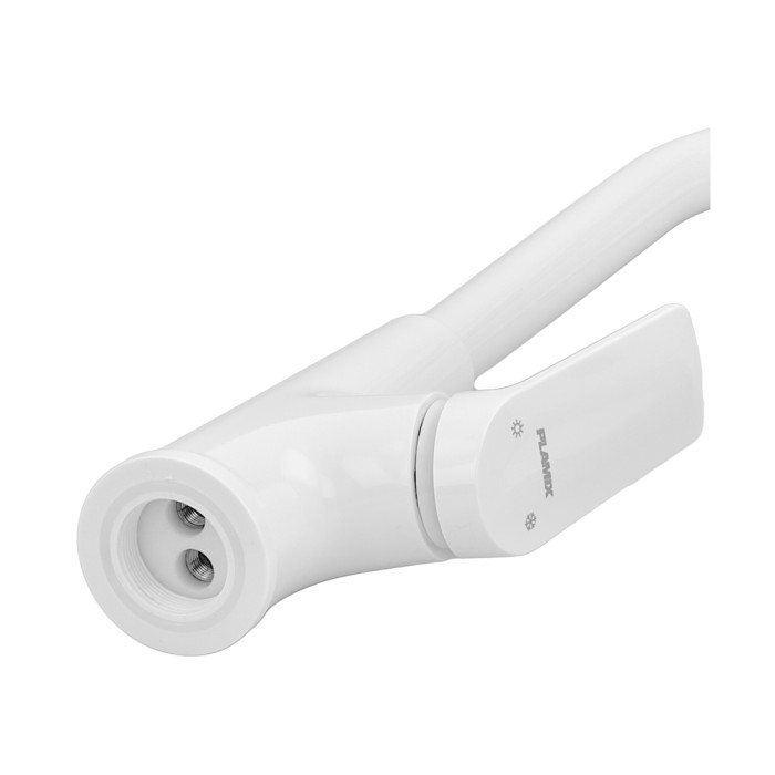 Змішувач для кухні Plamix Lucas-011 SET White з підведенням (PM0714) Змішувач для кухні Plamix Lucas-011 SET White з підведенням (PM0714)