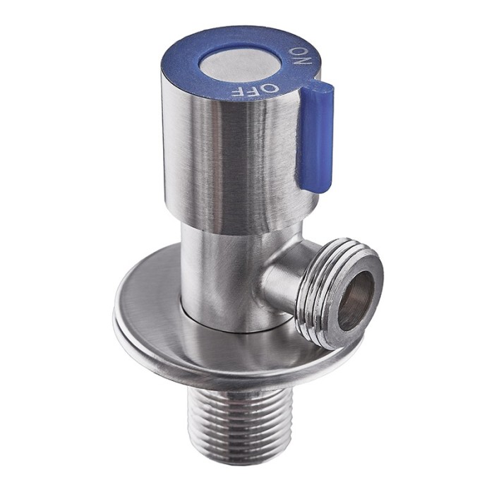 Кран для підключення сантехприладів Mixxus VAL-01-1/2x1/2 з нерж.ст. SUS304 (синій) (MI6117) Кран для підключення сантехприладів Mixxus VAL-01-1/2x1/2 з нерж.ст. SUS304 (синій) (MI6117)