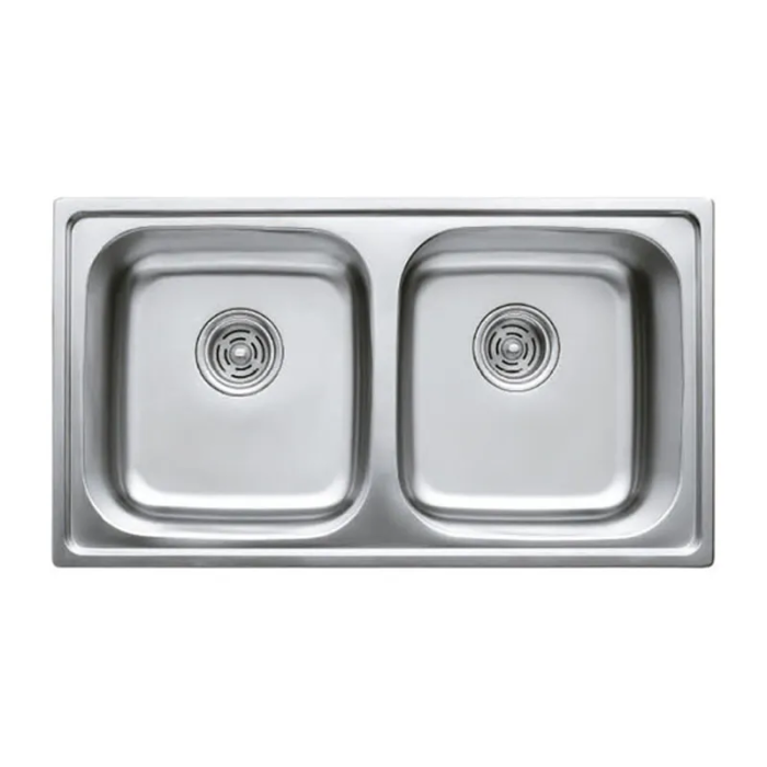Мийка кухонна HAIBA 78x43 DOUBLE (decor) (HB0567) Мийка кухонна HAIBA 78x43 DOUBLE (decor) (HB0567)