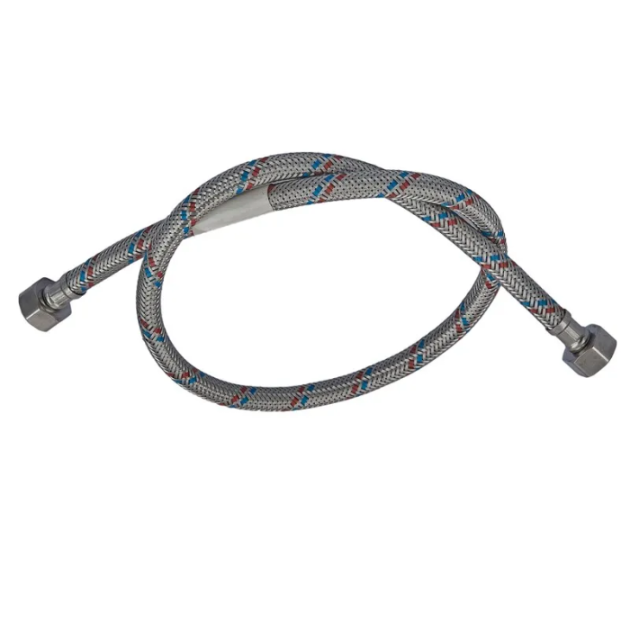 Гнучкий шланг для підключення води гайка 1/2'' - гайка 1/2'' (80 см) Zerix (ZX1553)
