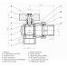 Кран кульовий кутовий з американкою SOLOMON 1″ ПОСИЛЕННИЙ B1043