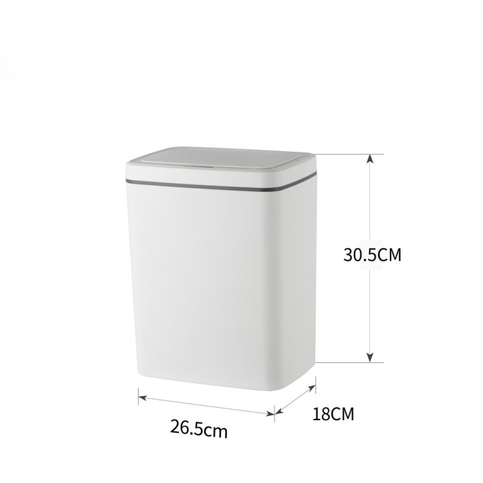 Відро для сміття сенсорне прямокутне Mixxus WAVE-TC0110 White 10 л колір білий (MI7073) Відро для сміття сенсорне прямокутне Mixxus WAVE-TC0110 White 10 л колір білий (MI7073)