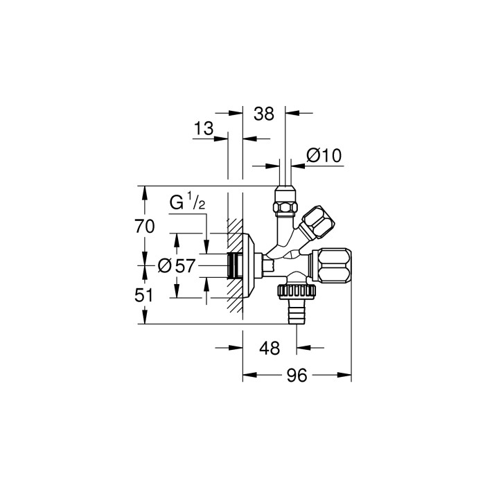 кутовий вентиль Grohe (22036000) кутовий вентиль Grohe (22036000)