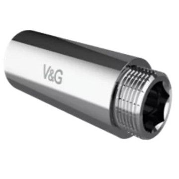Подовжувач  1/2" 40мм хром V&G {70}