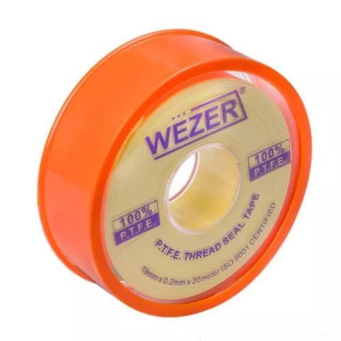 Фум стрічка WEZER PTFE 19x0,2 мм 20 м, жовтий Фум стрічка WEZER PTFE 19x0,2 мм 20 м, жовтий