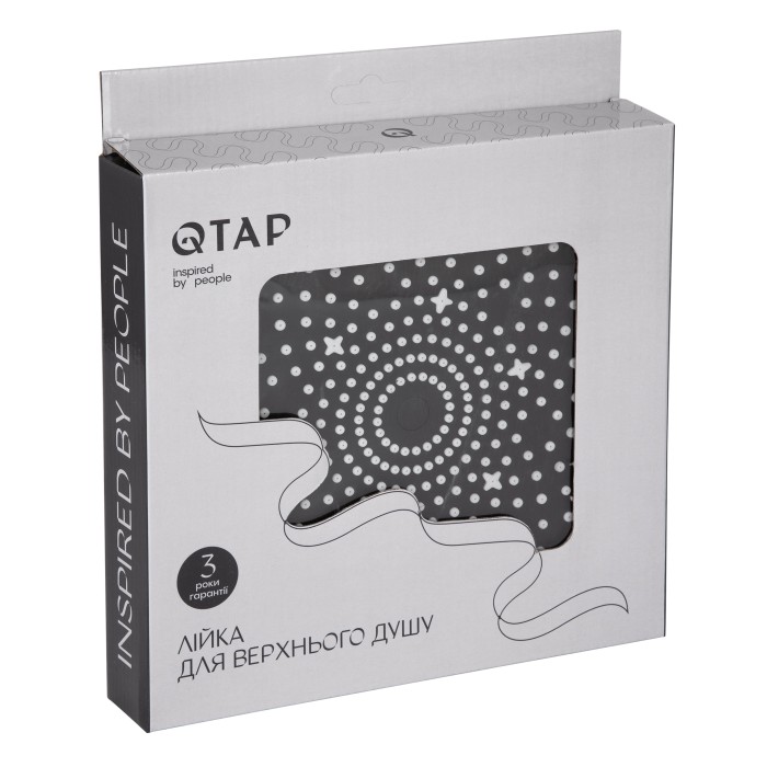 Лійка для верхнього душу Qtap Hlavova D 230 мм округла QTHLA107BLM45788 Black Matt Лійка для верхнього душу Qtap Hlavova D 230 мм округла QTHLA107BLM45788 Black Matt