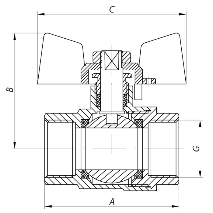 Кран кульовий СК 1/2" ГГМ Б/Н art. 602 (WP0132) Кран кульовий СК 1/2" ГГМ Б/Н art. 602 (WP0132)