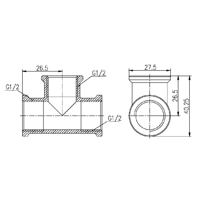 Трійник Thermo Alliance Forte 1/2" ВВ SF36115 Трійник Thermo Alliance Forte 1/2" ВВ SF36115