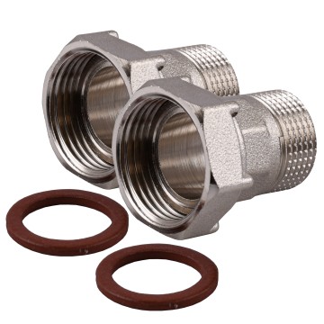 Комплект штуцерів 1″х3/4″ВЗ нікельований NU543B OPTIMUM