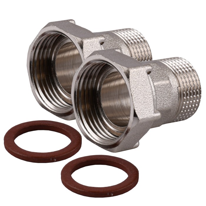 Комплект штуцерів 1″х3/4″ВЗ нікельований NU543B OPTIMUM Комплект штуцерів 1″х3/4″ВЗ нікельований NU543B OPTIMUM
