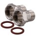 Комплект штуцерів 1″х3/4″ВЗ нікельований NU543B OPTIMUM