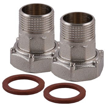 Комплект штуцерів 1″х3/4″ВЗ нікельований NU543B OPTIMUM