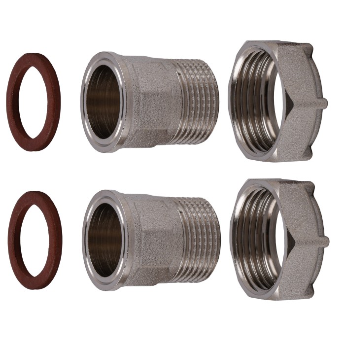 Комплект штуцерів 1″х3/4″ВЗ нікельований NU543B OPTIMUM Комплект штуцерів 1″х3/4″ВЗ нікельований NU543B OPTIMUM