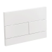 Панель змиву Koer KT-0603-03 240x160x10mm пластикова, кнопка лінійна (колір білий) (KR5318)