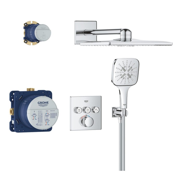 Душова система прихованого монтажу на 3 виходи з термостатом Grohe Grohtherm SmartControl (34864000) Душова система прихованого монтажу на 3 виходи з термостатом Grohe Grohtherm SmartControl (34864000)