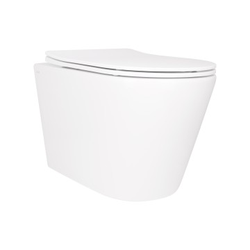 Унітаз підвісний Qtap Scorpio безободковий Ultra Quiet з сидінням Soft-close QT14332380ASW
