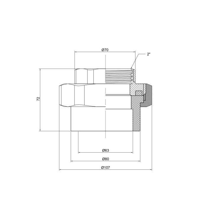 Згін "Американка" PPR Thermo Alliance 63х2" ВР Згін "Американка" PPR Thermo Alliance 63х2" ВР