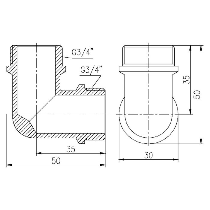 Кут Thermo Alliance Forte 3/4" ЗЗ SF37320 Кут Thermo Alliance Forte 3/4" ЗЗ SF37320