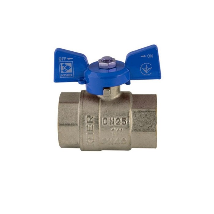 Кран кульовий Koer 1" ГГМ (KR.217.B) синій (KR2718) Кран кульовий Koer 1" ГГМ (KR.217.B) синій (KR2718)
