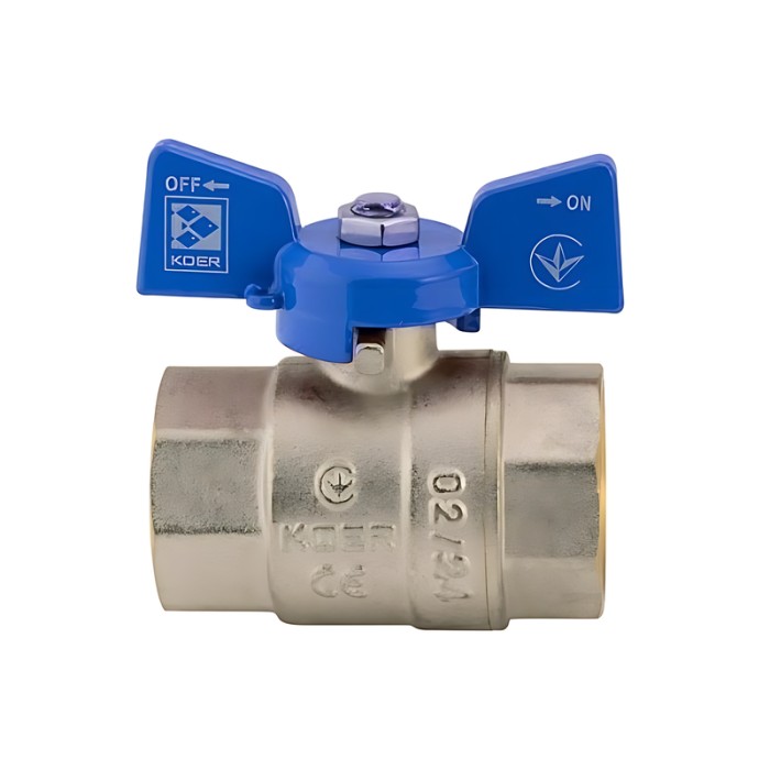 Кран кульовий Koer 1" ГГМ (KR.217.B) синій (KR2718) Кран кульовий Koer 1" ГГМ (KR.217.B) синій (KR2718)