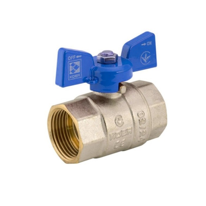 Кран кульовий Koer 1" ГГМ (KR.217.B) синій (KR2718) Кран кульовий Koer 1" ГГМ (KR.217.B) синій (KR2718)