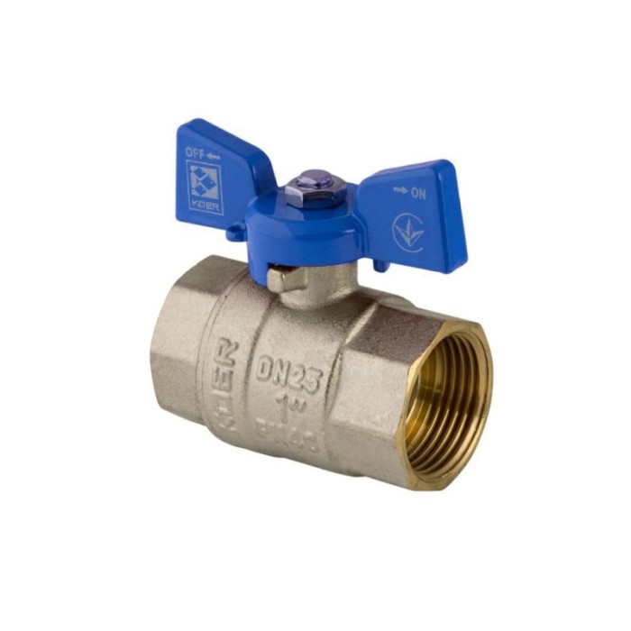 Кран кульовий Koer 1" ГГМ (KR.217.B) синій (KR2718) Кран кульовий Koer 1" ГГМ (KR.217.B) синій (KR2718)