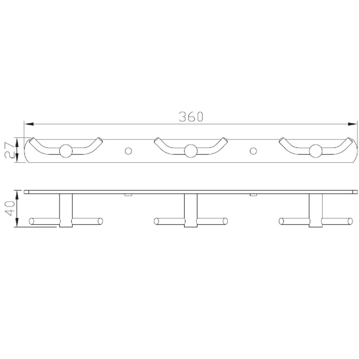Планка з гачками Perfect Sanitary Appliances SP 8135 Планка з гачками Perfect Sanitary Appliances SP 8135