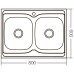 Кухонна мийка накладна Zerix Z8060B-08-180E (Satin) (ZX1620)