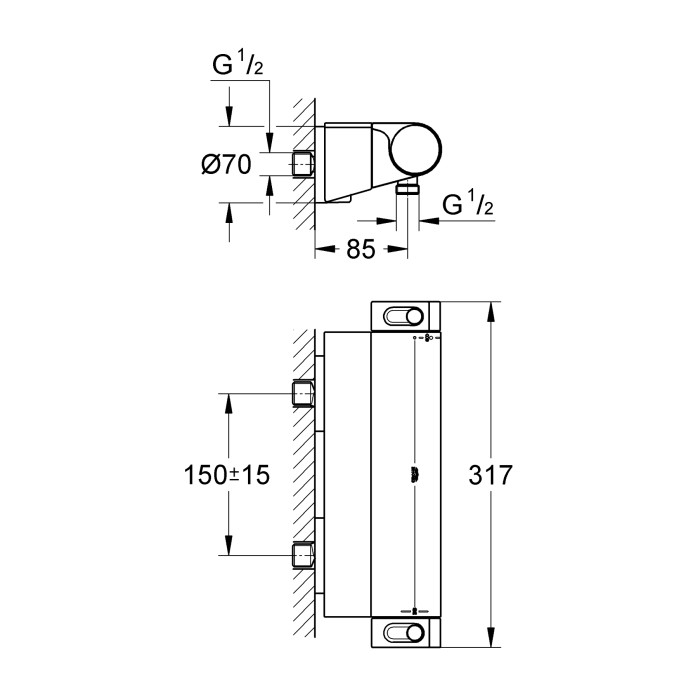 Термостат для душу Grohe Grohtherm 2000 NEW (34469001) Термостат для душу Grohe Grohtherm 2000 NEW (34469001)