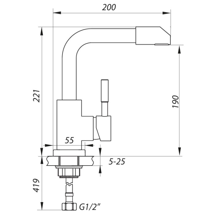 Змішувач для умивальника ZERIX LR71198-4 (LL1467) Змішувач для умивальника ZERIX LR71198-4 (LL1467)