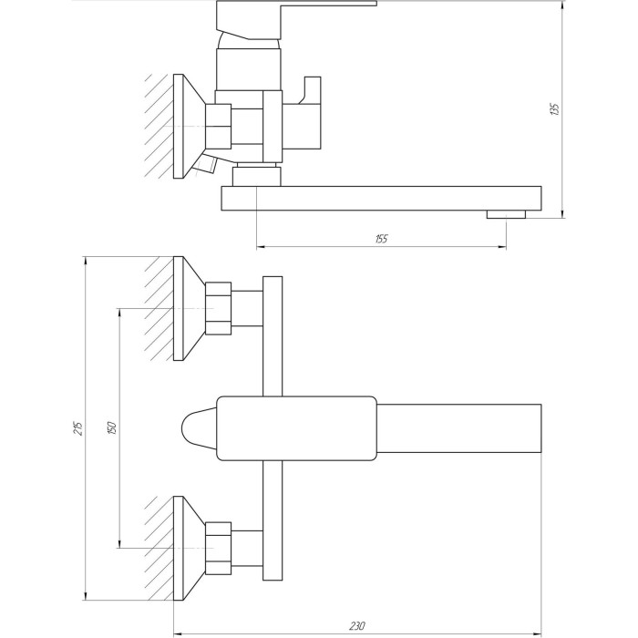 Змішувач для ванної Globus Lux Milano GLM-0102N-11-GRAPHITE Змішувач для ванної Globus Lux Milano GLM-0102N-11-GRAPHITE
