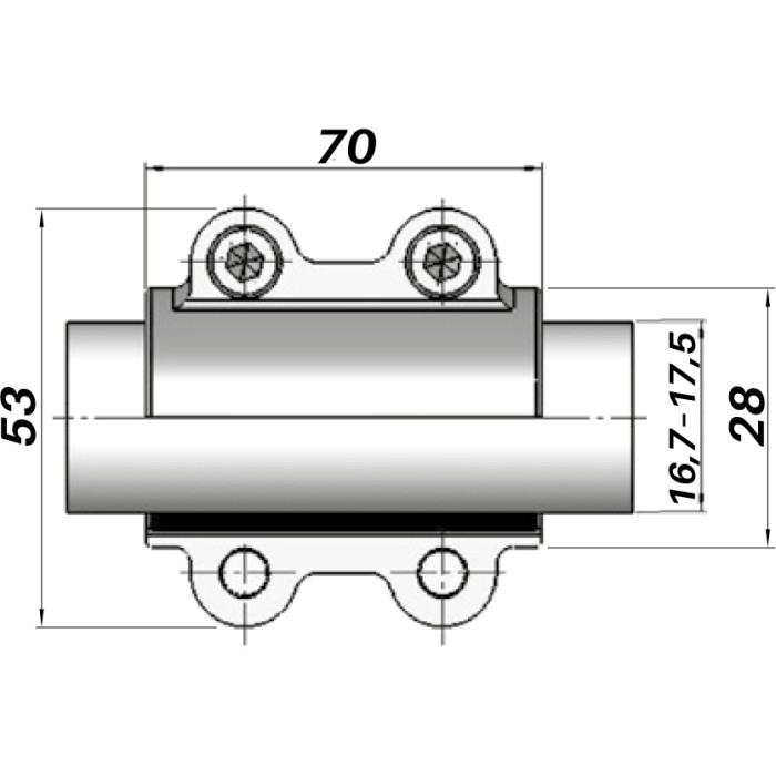 Ремонтний хомут DN10(16,7–17,5 мм) OBA AGAflex Ремонтний хомут DN10(16,7–17,5 мм) OBA AGAflex