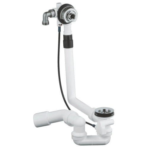 Сифон для ванни без комплекту верхньої монтажної частини GROHE Talentofill (28991000) напівавтоматичний з переливом, без ревізії (Колір хром) 1 1/2'' (28991000)