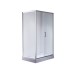 Душова кабіна з низьким піддоном Mixxus HARD SCT01-100x80x198-TR CHROME прозоре скло 5мм (MI6908)