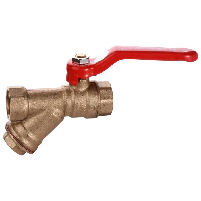 Кран кульовий з фільтром для водоміра SOLOMON 1/2″ 8031 Кран кульовий з фільтром для водоміра SOLOMON 1/2″ 8031