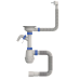 Сифон для кухні Mixxus SK-05-WH 3 1/2