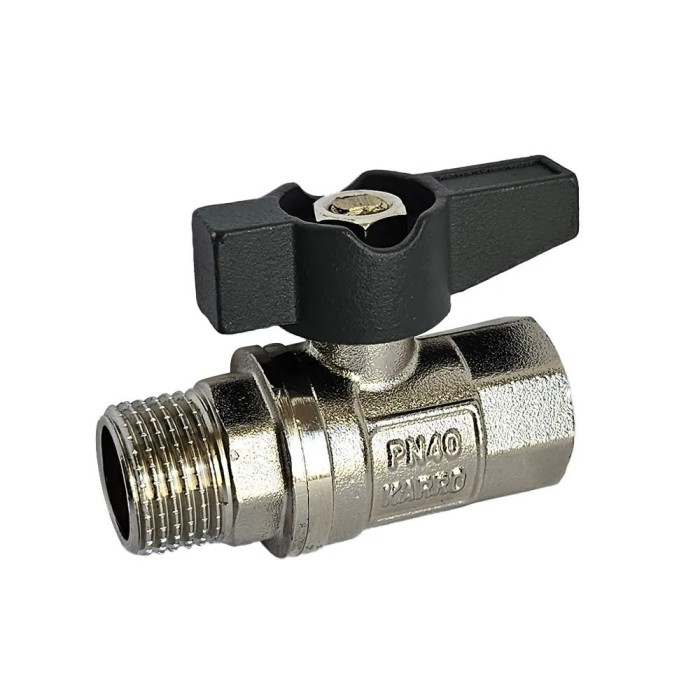 Кран кульовий KARRO UNO 1/2" ВЗ (чорний метелик) {180/18} Кран кульовий KARRO UNO 1/2" ВЗ (чорний метелик) {180/18}