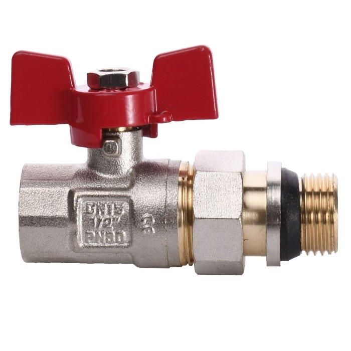 Кран кульовий прямий з американкою WATERVALVE Q003 NV-V123 1/2″ ЗB Кран кульовий прямий з американкою WATERVALVE Q003 NV-V123 1/2″ ЗB