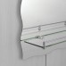 Дзеркало настінне Zerix MIRRA MRZ02-60x85x10 прямокутне з дугоподібним верxом, фігурними боками та полицею (ZX5620)