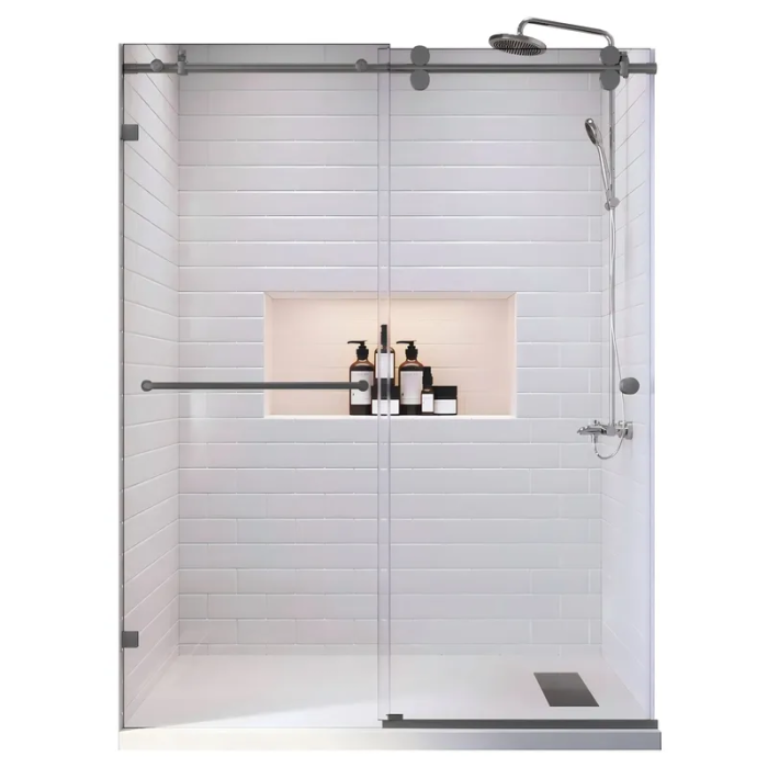 Двері в нішу Koer SR SD06-140x220-TR-07 прозоре скло Easy Clean 8мм, графіт (KR5369) Двері в нішу Koer SR SD06-140x220-TR-07 прозоре скло Easy Clean 8мм, графіт (KR5369)