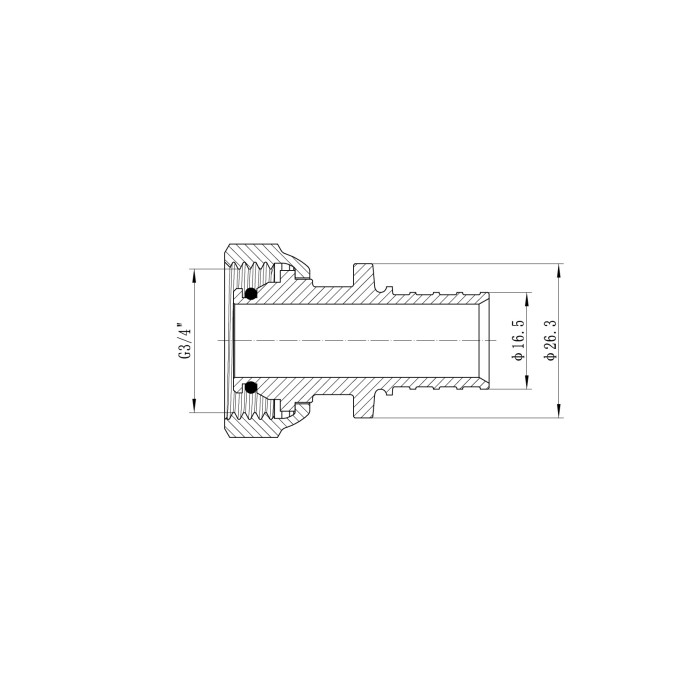 Перехідник під євроконус з накидною гайкою Koer KA.A08F-20E - 20(2.8mm) x 3/4"F (KR4870) Перехідник під євроконус з накидною гайкою Koer KA.A08F-20E - 20(2.8mm) x 3/4"F (KR4870)