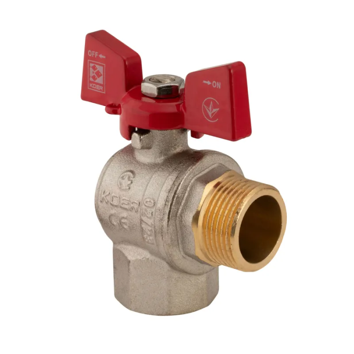Кран кульовий Koer 3/4" ГШМ кутовий (KR.208) (KR2806) Кран кульовий Koer 3/4" ГШМ кутовий (KR.208) (KR2806)