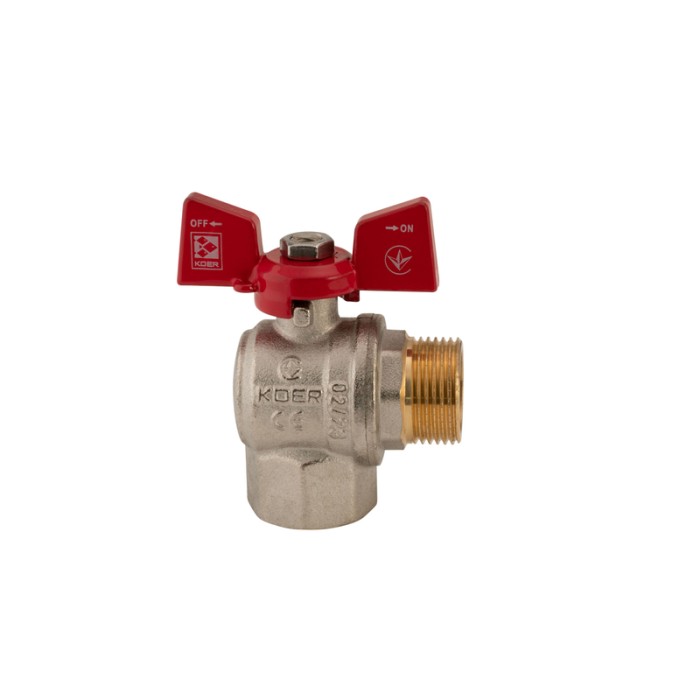 Кран кульовий Koer 3/4" ГШМ кутовий (KR.208) (KR2806) Кран кульовий Koer 3/4" ГШМ кутовий (KR.208) (KR2806)