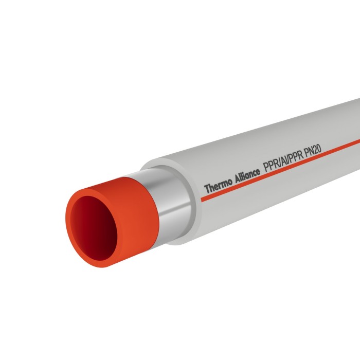 Труба PPR Thermo Alliance PPR/AL/PPR армована алюмінієм 75 Труба PPR Thermo Alliance PPR/AL/PPR армована алюмінієм 75